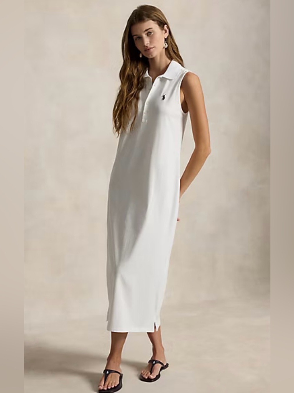 Polo Ralph Lauren Stretch-Cotton Sleeveless Polo Dress